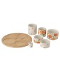 Juego de tapas de 6 cuencos de cerámica blanca, 13 x 13 x 8 cm Juego de tapas de 6 cuencos de cerámica blanca, 13 x 13 x 8 cm