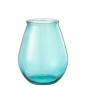 Vaso de vidro azul celeste 29x29x35,5 cm Vaso de vidro azul celeste 29x29x35,5 cm