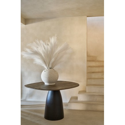 Ramo di piumino in plastica bianca 18x6x135 cm