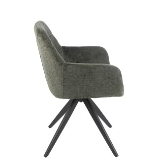 Cadeira de metal verde 58x56,5x85 cm