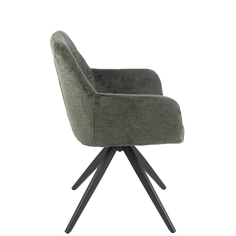 Sedia in metallo verde 58x56,5x85 cm