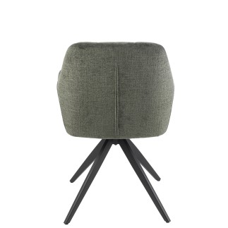 Cadeira de metal verde 58x56,5x85 cm