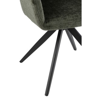 Cadeira de metal verde 58x56,5x85 cm