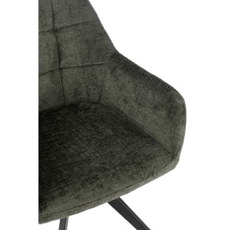 Cadeira de metal verde 58x56,5x85 cm
