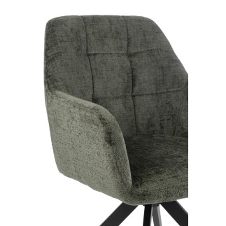 Cadeira de metal verde 58x56,5x85 cm