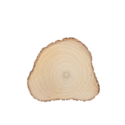 Tronco de madeira natural de paulownia 40x34,5x3 cm