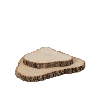 Tronco de madera de paulownia natural 40 x 34,5 x 3 cm