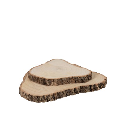 Tronco de madeira natural de paulownia 40x34,5x3 cm