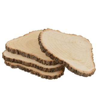 Tronco de madera de paulownia natural 40 x 34,5 x 3 cm
