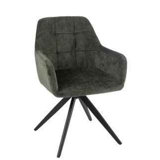 Cadeira de metal verde 58x56,5x85 cm