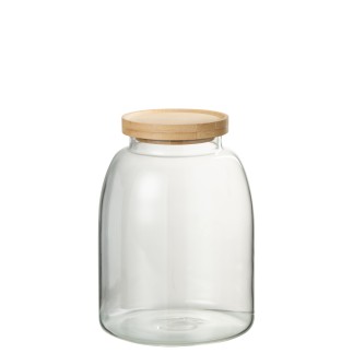 Vaso in vetro trasparente 14x14x19 cm