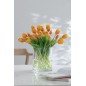 Bouquet de 7 tulipes artificiel en synthétique orange 17x10x46 cm Bouquet de 7 tulipes artificiel en synthétique orange 17x10x46 cm