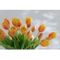 Bouquet de 7 tulipes artificiel en synthétique orange 17x10x46 cm Bouquet de 7 tulipes artificiel en synthétique orange 17x10x46 cm