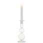 Chandelier boules 1 bougie en verre transparent 8x8x21 cm Chandelier boules 1 bougie en verre transparent 8x8x21 cm