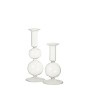 Chandelier boules 1 bougie en verre transparent 8x8x21 cm Chandelier boules 1 bougie en verre transparent 8x8x21 cm