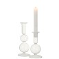 Chandelier boules 1 bougie en verre transparent 8x8x21 cm Chandelier boules 1 bougie en verre transparent 8x8x21 cm