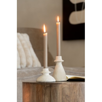 Boite de 6 bougies 13H en Paraffine gris 7x4.5x24 cm