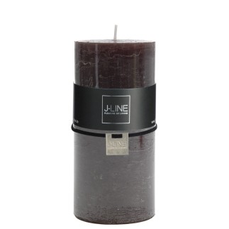 Bougie cylindrique marron et noire L7xl7xH15cm