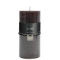 Bougie cylindrique marron et noire L7xl7xH15cm Bougie cylindrique marron et noire L7xl7xH15cm