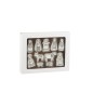 Scène de la nativité en céramique blanc 5x2x9 cm