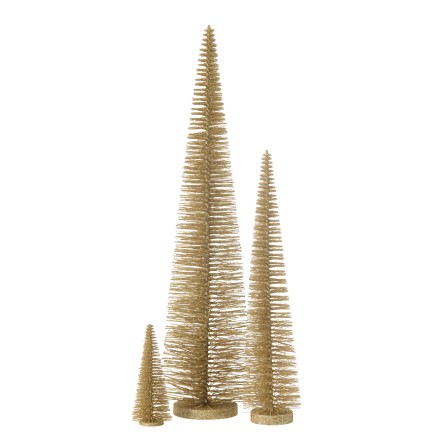 Albero di Natale artificiale in plastica dorata 15*15*61 cm
