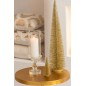 Albero di Natale artificiale in plastica dorata 15*15*61 cm