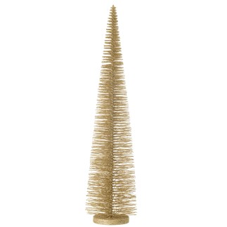 Árbol de Navidad artificial de plástico dorado 15*15*61 cm