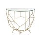 Consola semicircular de metal dorado 90*46*76 cm Consola semicircular de metal dorado 90*46*76 cm
