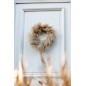 Couronne fleurs séchées en roseau naturel 38x7x38 cm