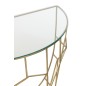 Consola semicircular de metal dorado 90*46*76 cm Consola semicircular de metal dorado 90*46*76 cm