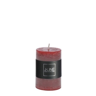 Bougie cylindrique rouge 5x5x7.5 cm