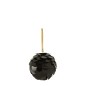 Boule de Noël sequin en plastique noir 10x10x10 cm