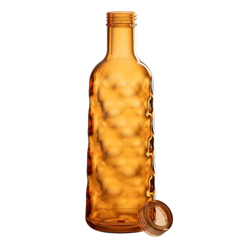Botella de agua de plástico naranja 10x10x30 cm