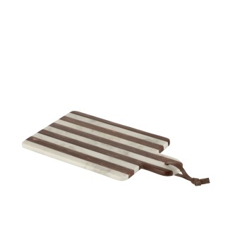 Tagliere rettangolare in marmo marrone 41x20x2 cm
