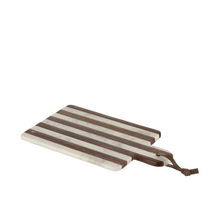 Tagliere rettangolare in marmo marrone 41x20x2 cm