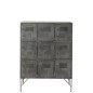 Armadio 9 porte in metallo argento 86x41x114 cm Armadio 9 porte in metallo argento 86x41x114 cm