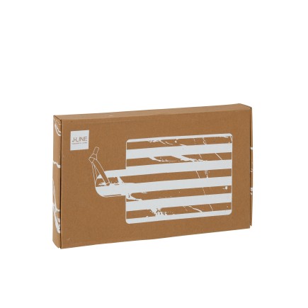 Tagliere rettangolare in marmo marrone 41x20x2 cm