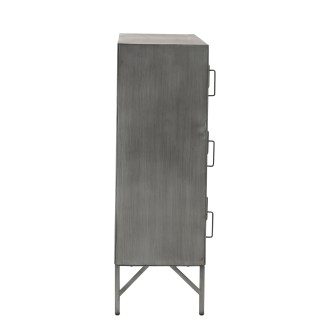 Armadio 9 porte in metallo argento 86x41x114 cm