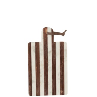 Tagliere rettangolare in marmo marrone 41x20x2 cm
