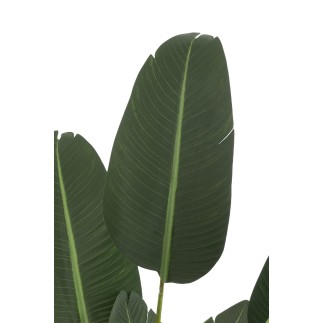 Estrelitzia artificial de plástico verde de 189 cm de altura.