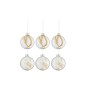 Boite de 6 boules de Noël en verre beige 7.5x7.5x10 cm