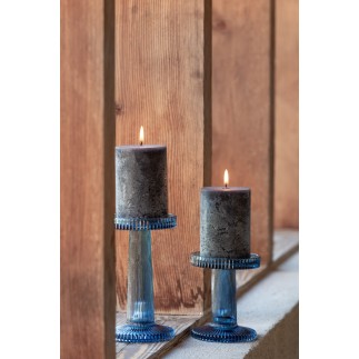 Bougie cylindrique 48H bleu 7x7x10 cm