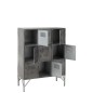 Armadio 9 porte in metallo argento 86x41x114 cm Armadio 9 porte in metallo argento 86x41x114 cm