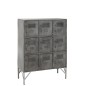 Armadio 9 porte in metallo argento 86x41x114 cm Armadio 9 porte in metallo argento 86x41x114 cm