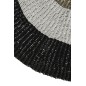 Tapis rond en polypropylène blanc et noir D.150 cm Tapis rond en polypropylène blanc et noir D.150 cm