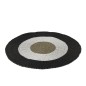 Tappeto rotondo in polipropilene bianco e nero D.150 cm Tappeto rotondo in polipropilene bianco e nero D.150 cm