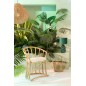Sedia con cuscino in rattan naturale 60x61x70 cm Sedia con cuscino in rattan naturale 60x61x70 cm