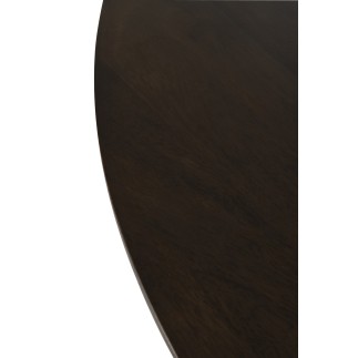 Tavolo rotondo in legno nero 110x110x76cm