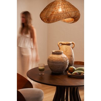 Tavolo rotondo in legno nero 110x110x76cm