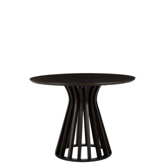 Tavolo rotondo in legno nero 110x110x76cm
